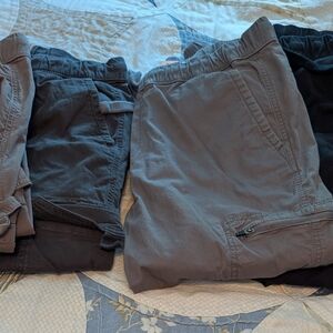 Men's Cargo Jogger Drawstring Pants Lot - Size Small